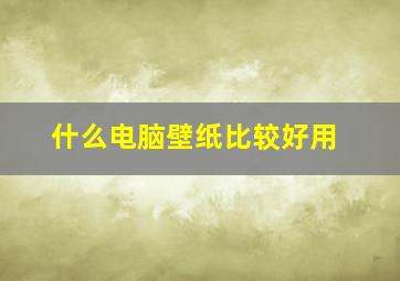 什么电脑壁纸比较好用