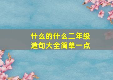 什么的什么二年级造句大全简单一点