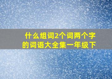 什么组词2个词两个字的词语大全集一年级下