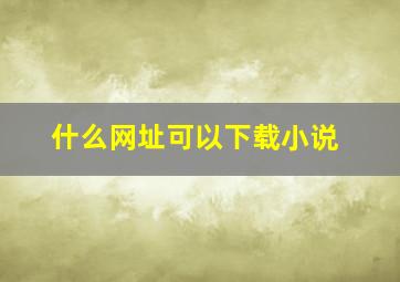 什么网址可以下载小说