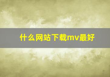 什么网站下载mv最好