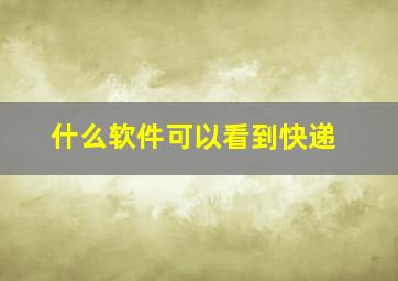 什么软件可以看到快递