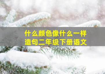 什么颜色像什么一样造句二年级下册语文