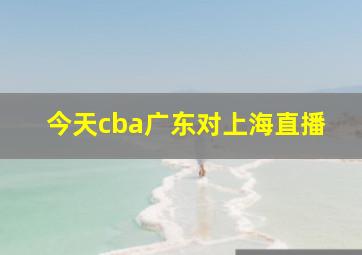 今天cba广东对上海直播