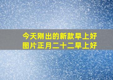 今天刚出的新款早上好图片正月二十二早上好