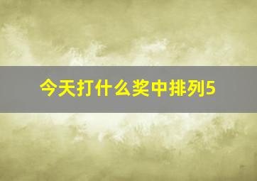 今天打什么奖中排列5