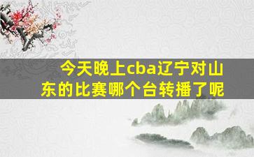 今天晚上cba辽宁对山东的比赛哪个台转播了呢