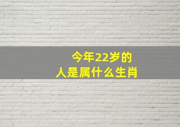 今年22岁的人是属什么生肖