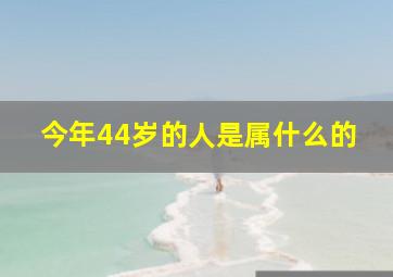 今年44岁的人是属什么的