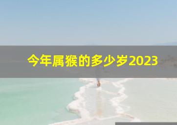 今年属猴的多少岁2023