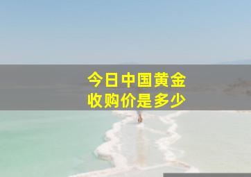 今日中国黄金收购价是多少