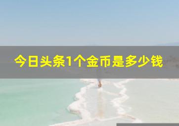 今日头条1个金币是多少钱