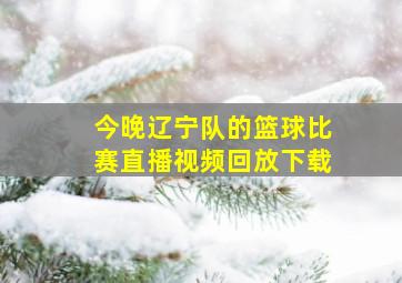 今晚辽宁队的篮球比赛直播视频回放下载