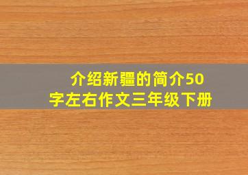 介绍新疆的简介50字左右作文三年级下册