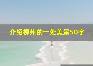 介绍柳州的一处美景50字