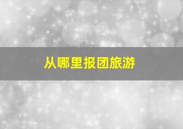 从哪里报团旅游