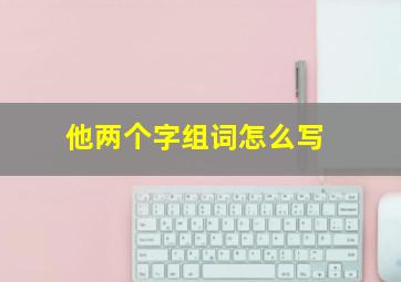 他两个字组词怎么写