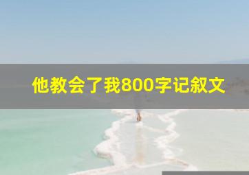 他教会了我800字记叙文