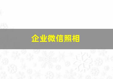 企业微信照相