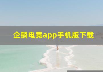 企鹅电竞app手机版下载