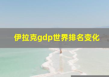 伊拉克gdp世界排名变化