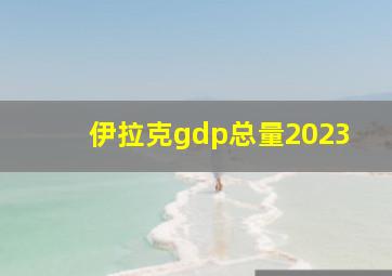 伊拉克gdp总量2023