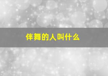 伴舞的人叫什么