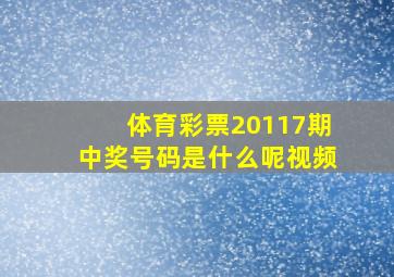 体育彩票20117期中奖号码是什么呢视频