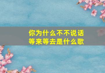 你为什么不不说话等来等去是什么歌