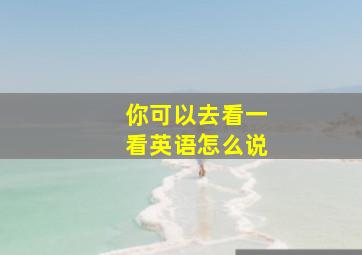 你可以去看一看英语怎么说