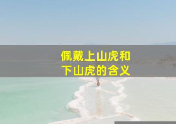 佩戴上山虎和下山虎的含义