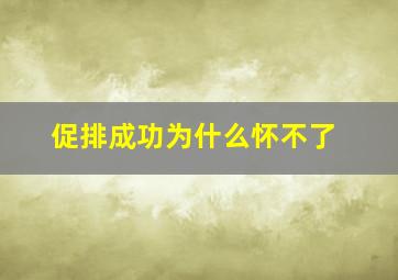 促排成功为什么怀不了