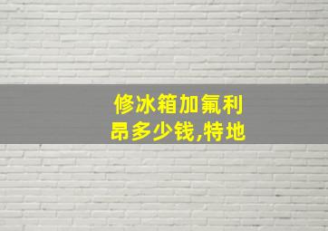 修冰箱加氟利昂多少钱,特地