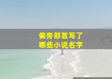 偏旁部首写了哪些小说名字