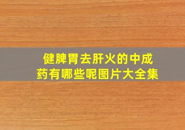 健脾胃去肝火的中成药有哪些呢图片大全集