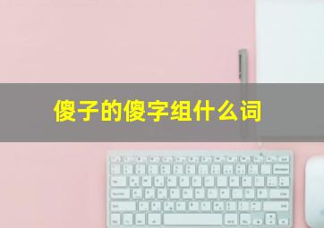 傻子的傻字组什么词