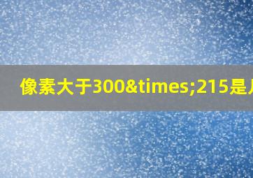 像素大于300×215是几寸