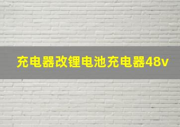 充电器改锂电池充电器48v