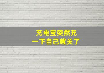 充电宝突然充一下自己就关了