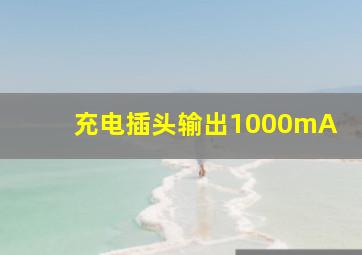 充电插头输出1000mA