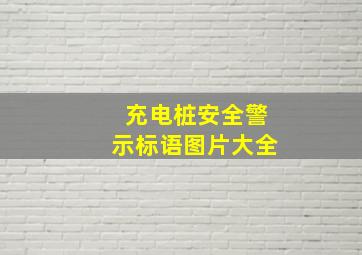 充电桩安全警示标语图片大全