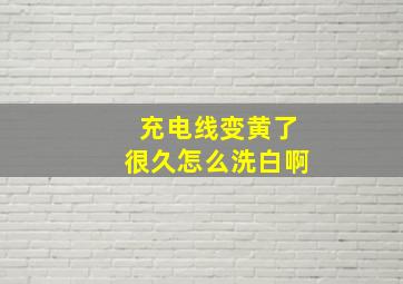 充电线变黄了很久怎么洗白啊