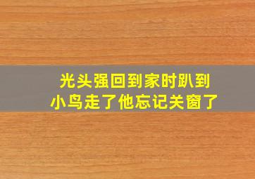 光头强回到家时趴到小鸟走了他忘记关窗了