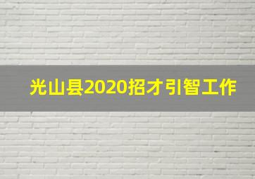 光山县2020招才引智工作