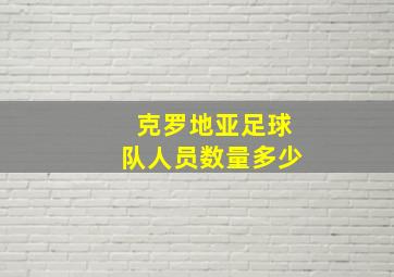 克罗地亚足球队人员数量多少