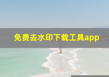 免费去水印下载工具app