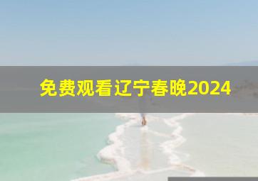 免费观看辽宁春晚2024