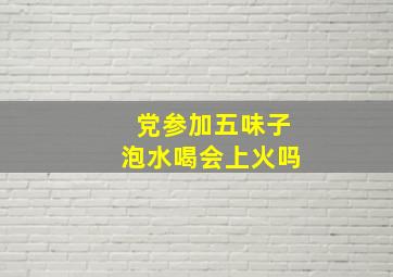 党参加五味子泡水喝会上火吗