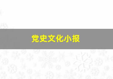 党史文化小报