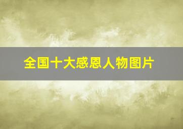 全国十大感恩人物图片